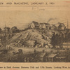 View in Sixth Avenue, between 55th and 57th Streets, looking west, in 1865