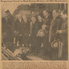 Mayor F.H. LaGuardia standing with a blow torch in the Sixth Avenue elevated structure at Fifty-third Street ready to serve the "life" of the sixty-two-year-old transit line