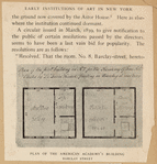 Plan of the American Academy's building Barclay Street