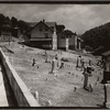 Typical houses. Graveyard in foreground. Rowlesburg, Preston County, West Virginia