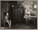 Interior of miner's shack. Scott's Run outside of Morgantown, West Virginia
