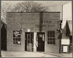 Shop fronts, laundry and barber shop. Vicksburg, Mississippi. Negro shop