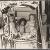 Three old dolls, Paris antique shop.