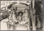 Three old dolls, Paris antique shop.