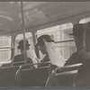 London bus: men with bowler hats.