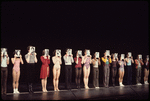 Chorus lined up on stage for 2nd New York call of the stage production A Chorus Line