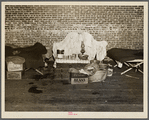 Household goods of a Negro flood refugee in the temporary infirmary. Forrest City, Arkansas