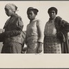 Negroes in the lineup for food at meal time in the camp for flood refugees, Forrest City, Arkansas