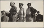 Negroes in the lineup for food at meal time in the camp for flood refugees, Forrest City, Arkansas