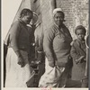 Negroes in the lineup for food at mealtime in the camp for flood refugees, Forrest City, Arkansas