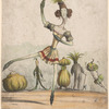 Melle. Fitz-James, de l'Académie royale de musique, rôle d'une asperge dans un ballet de légumes