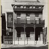 New Orleans architecture. Cast iron grillwork house near Lee Circle on Saint Charles Avenue. Louisiana