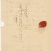 Letter, Naples, to Giuditta Pasta, Milan