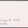 Grace Hartigan's Essex St. studio.