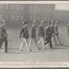A royal church parade: The kaiser and his five eldest sons on their way from the palace to the Cathedral in Berlin.