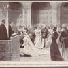 Trauung des Prinzen Wilhelm und der Prinzessin Auguste Viktoria in der Schlosskapelle zu Berlin am 27. Februar 1881. Originalzeichnung von C. Becker