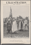 Autour du pavillon impérial, pendant un "pause." Aux grades manoeuvres Allemandes. [Captions under individual persons:] Général von Gayl. S.M. Guillaume II. Princesse Frédéric-Charles de Hesse. Général von Plessen.