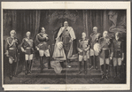 His majesty King Edward VII. and his field marshalls. [Captions under individual people:] Sir F.P. Haines. Viscount Wolseley. H.I.M. the German Emperor. H.I.M. the King. Earl Roberts. H.R.H. the Duke of Connaught. H.R.H. the Duke of Cambridge. Sir H.W. Norman.