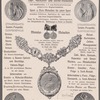 Ehrenketten für Bürgermeister, Stadtverordnete, der Städteordnung von 1831 entspreichend, für Schützenmeister, --Könige etc. nach künstlerischen Originalentwüren. Spezialität: Feuervergoldung