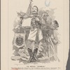 The imperial "Crummles" German Emperor (Manager-Actor, reading aloud). "'Christmas presents to the young princes,' 'Chased sabres,' 'Motto engraved on face of sword.' Dear me! I wonder how these things get into the papers!" ["Mr. Crummles remarked 'that he could not for the life of him imagine how the newspapers found out the things they did.' 'I can't think who puts these things in. I didn't'"--Nicholas Nickleby.]