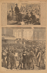 The New York Stock Exchange Board in session, September 25, 1809.  Scene in the Gold Room, New York City, during the intense excitement of Friday, September 24, 1869
