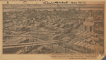 Downtown Manhattan in 1880 seen from the west tower of the Brooklyn Bridge, which was still under construction