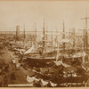 Brooklyn Bridge; sailing ships