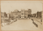 View of "Cottage" in Union Square; commercial buildings with apartments (Esterbrooke Ferotyopes, Decker Bros. Piano Fortes, Florence Sewing Machines)