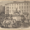 Bronze statue of General Washington in Union Square, New York