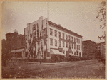 Hotel Martin & Café Martin; small brick buildings with storefronts