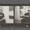Robert Rauschenberg with painting