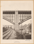 Washington Bridge (Central Pier) over Harlem River; railroad tracks in Bronx; High Bridge; High Bridge Water Tower