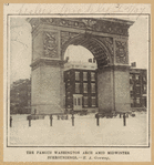 The famous Washington Arch and midwinter surroundings  