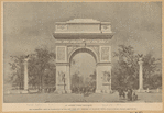 An artistic public monument. The Washington Arch on Washington Square, New York City...