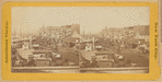 Piers and ship; commercial buildings