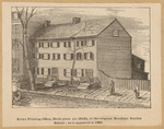 Kirk's Printing Office, birth place (in 1816), of the original Brooklyn Sunday School; as it appeared in 1881