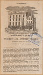 Montague Hall, concert and assembly rooms, opposite the City Hall, Court Street, in the city of Brooklyn