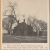 The Captain John Schenck House, on Flatlands Bay, near Bergen Beach, built in 1656. The peculiar "posts" on either side of the driveway are the fin bones of a whale. They have since disappeared