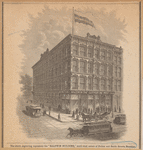The above engraving represents the "Baldwin Building" south-west corner of Fulton and Smith Streets, Brooklyn 