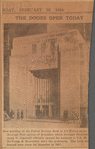 New building og the Fulton Savings Bank at 375 Fulton street Borough Hall section of Brooklyn, which Borough President Raymond V. Ingersoll officially opened for business at 9 A.M...