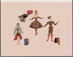 Act II: Hot Chocolate (Spanish Couple in Brown) and Coffee (Arabian woman in red skirt, blue top and white veil)