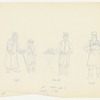 Tinsmith / Hat Peddler / Beggar - 3 Village Vendors and Boy