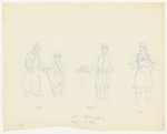 Tinsmith / Hat Peddler / Beggar - 3 Village Vendors and Boy