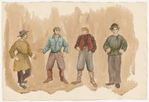 Costume design sketch of unidentified men