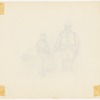 Costume design drawing, possibly Tevye and Golde