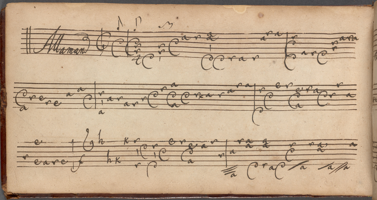 Collection of lute music in French lute tablature - NYPL Digital ...