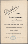 Drake's Restaurant for Ladies and Gentlemen