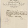 Document from the Royal Württemberg Land and Forestry Academy, Hohenheim, regarding Wilhelm Clairmont