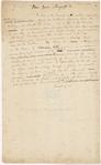 Draft of a letter to an unidentified party