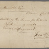 Receipt of payment from Francis Childs